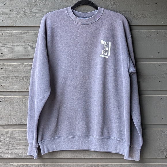 VTG 90s The Jeff Healey Band Hell Top Pay Tour with ZZ Top Sweatshirt XL - Picture 9 of 9